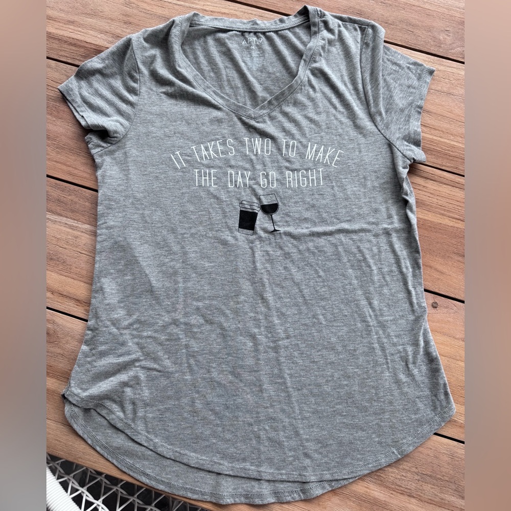 Apt. 9 Heather Gray Graphic Tee